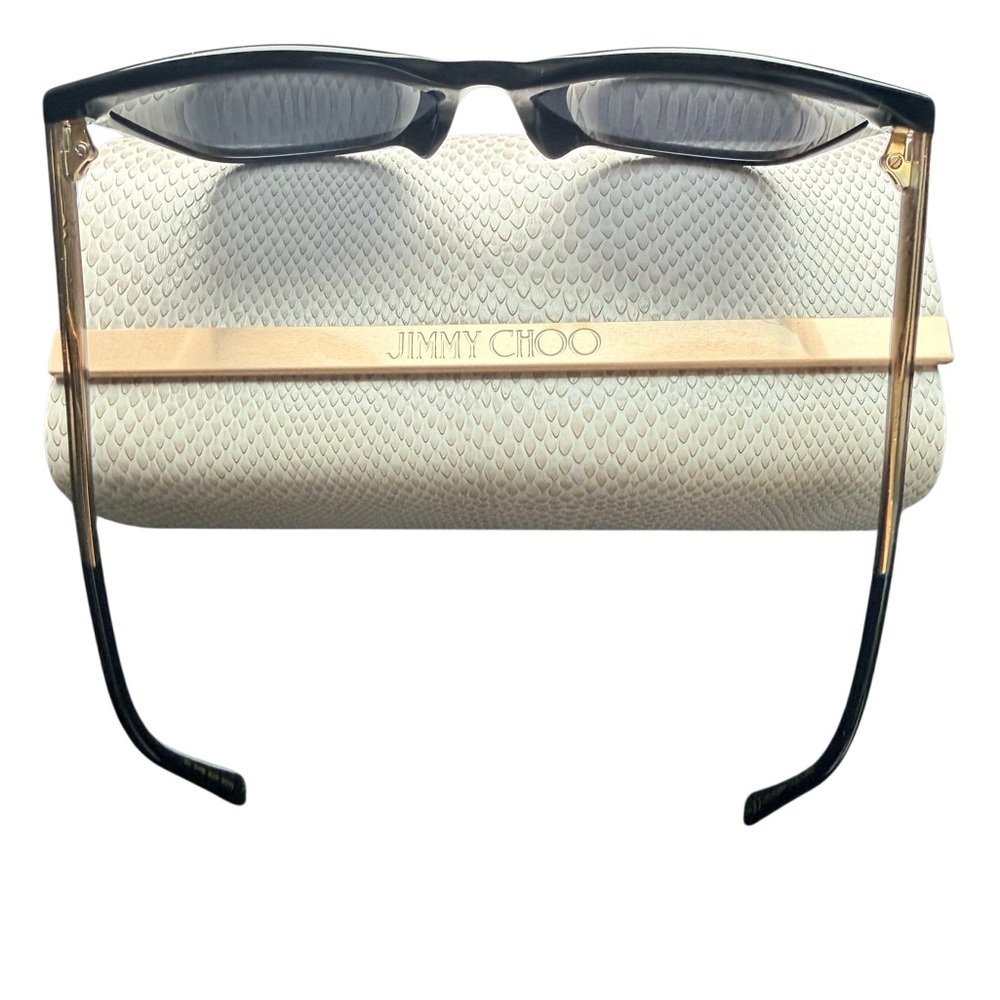 NWT Jimmy Choo Black Cat-Eye Sunglasses 🕶️ BA-G-S 807IR 145 - Picture 3 of 14